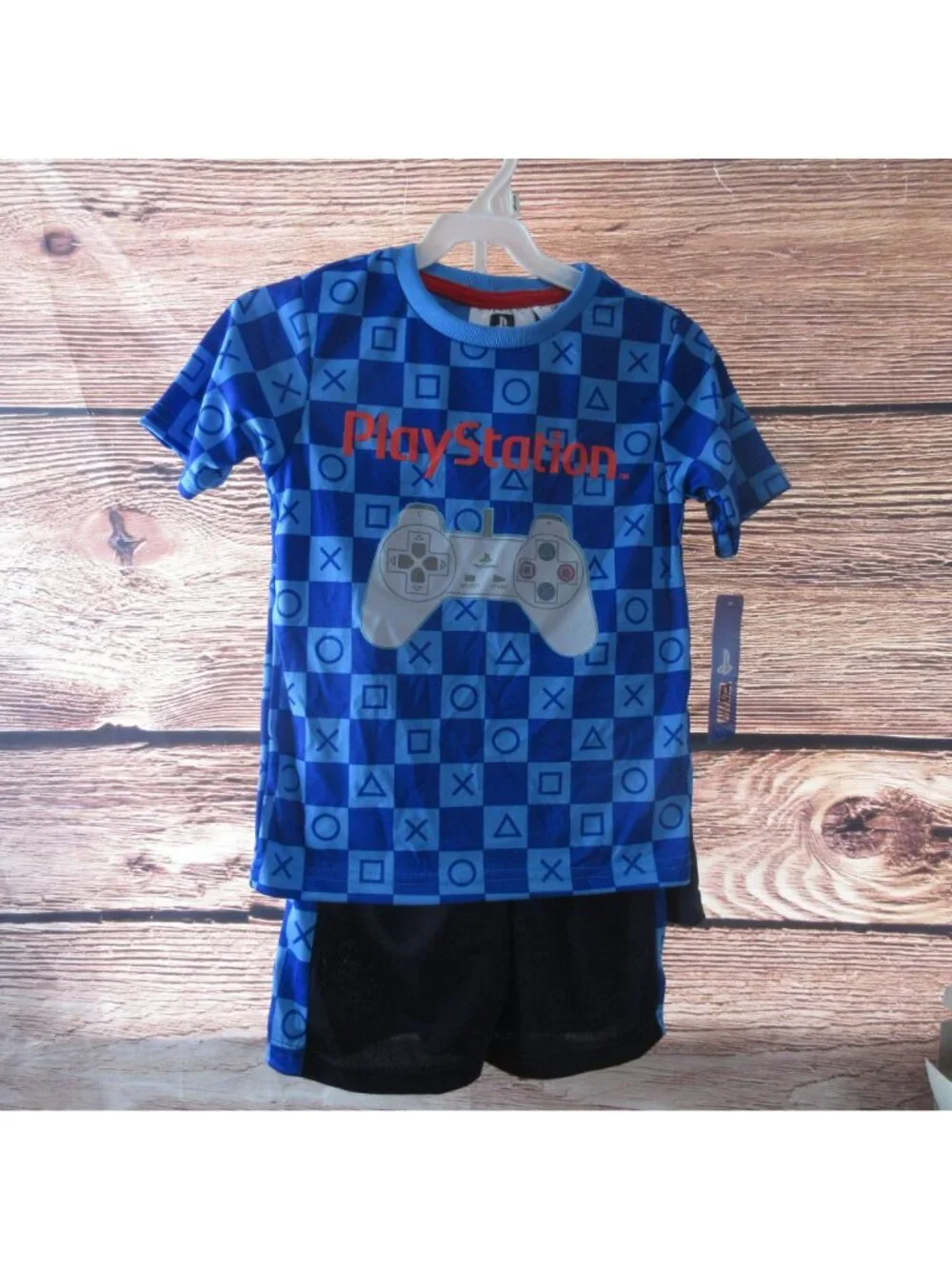 Sony Playstation Logo 3 Piece Set Child 5/6 Shirt Tank Top Shorts Isaac Morris